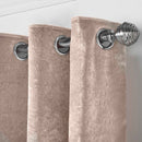 Lewis's Amelia Eyelet Curtains - Crushed Velvet - Mink