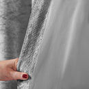 Lewis's Amelia Eyelet Curtains - Crushed Velvet - Silver