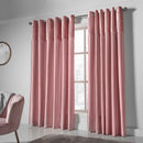 Olivia Eyelet Curtains - Velvet Top - Blush Pink