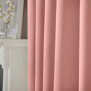 Lewis's Eclipse Blackout Eyelet Curtains - Blush Pink