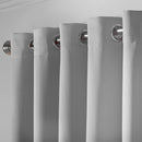 Lewis's Eclipse Blackout Eyelet Curtains - Silver