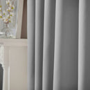 Lewis's Eclipse Blackout Eyelet Curtains - Silver