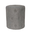 Upholstered Cushioned Stool - Dark Grey