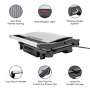 Quest Deluxe Health Grill & Panini Press Marble Coated - Silver