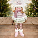 Christmas Sparkle Belle Sitting 50cm in Pink and Cream