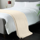 Lewis's Super Soft Waffle Throw - Cream