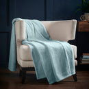 Lewis's Super Soft Waffle Throw - Duck Egg