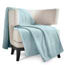 Lewis's Super Soft Waffle Throw - Duck Egg