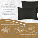 Lewis's Satin Feel 2 Pack Pillowcases - Black