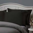 Lewis's Satin Feel 2 Pack Pillowcases - Black