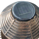 Silver & Stone Solar Bird Bath & Feeder 109cm