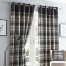 Orleans Eyelet Curtains- Charcoal Grey