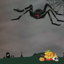Halloween Animated Walking Spider in Web 80cm