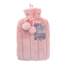 Hot Water Bottle with Luxury Faux Fur Cover Pink