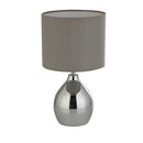 Table Lamp Chrome with Grey Shade
