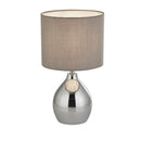 Table Lamp Chrome with Grey Shade