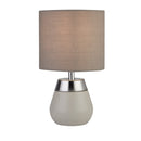 Table Lamp Taupe and Chrome