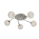 Ceiling Fitting Light Chrome & Aluminium - 5 lights