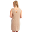 Ladies Linen Shift Dress - Stone