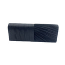Satin Ruched Occasion Bag Black