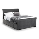 Capri Bed With Drawers Dark Grey Velvet Super King180cm