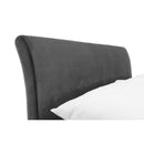 Capri Bed With Drawers Dark Grey Velvet Super King180cm