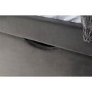 Capri Bed With Drawers Dark Grey Velvet King 150cm