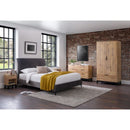 Bali Bedside Table 2 Drawer Oak
