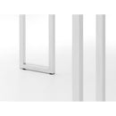 Manhattan Dining Table 1.5m Hi Gloss & Chrome White