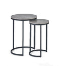 Staten Round Nesting Set of 2 Side Tables Concrete