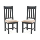 Bordeaux Dining Chairs Dark Grey Set of 2