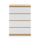 Jupiter Chest of 4 Drawers 80cm Oak & White