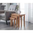 Cleo Nest Of 3 Tables Natural Oak Finish