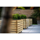 Forest Garden Linear Planter - Double with Wheels 49.6cm(h) x 80cm(w) x 40cm(d)