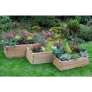 Forest Garden Durham Rectangular Planter - Set of 3