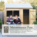 Forest Garden Overlap Pressure Treated 8x6 Apex Shed - Double Door