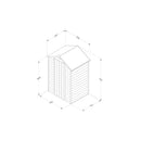 Forest 4'×3'  4Life Overlap Apex Shed, No Window
