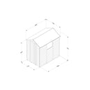 Forest Garden Overlap Pressure Treated 6x4 Apex Shed