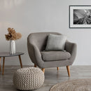 Herringbone Recycled Cotton Cushion 43 x 43cm - Silver