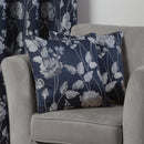Butterfly Luxury Jacquard Cushion 43 x 43cm - Navy Blue