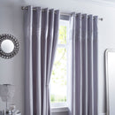 Shimmer  Eyelet Curtains - Silver