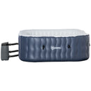 Outsunny Inflatable Hot Tub Spa Square for 4-6 People 180cm - Dark Blue