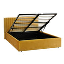 Berlin Kingsize Bed 5ft 150cm - Mustard Yellow
