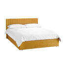 Berlin Small Double Bed 4ft 1.4m - Mustard Yellow