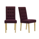 Roma Dining Chairs - Plum Purple - Set of 2