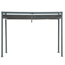 Outsunny 3 X 2m Outdoor Metal Pergola With Retractable Roof - Grey