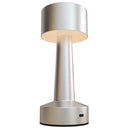 HOMCOM Cordless Table Lamp with 2600mAh Rechargeable Battery, 3 Colour, Touch LED Lamp for Bedroom Living Room, Silver
