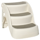 PawHut Foldable Pet Stairs 3 Steps with Non-slip Mats for Small Dogs, Cream