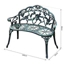 Outsunny Antique Style Garden Bench - Green