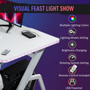 HOMCOM Gaming Desk White 1.2m